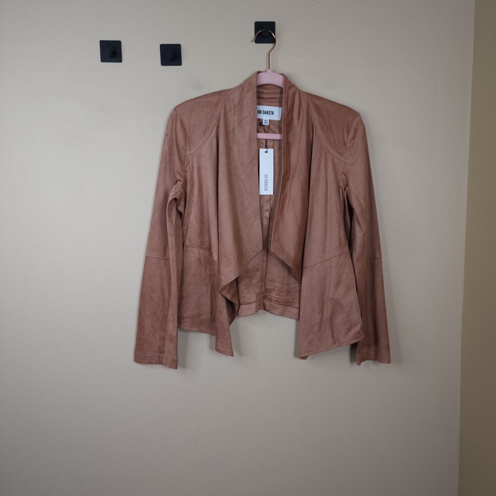BB DAKOTA BY STEVE MADDEN Wade Faux Suede Jacket In Blush Size XS